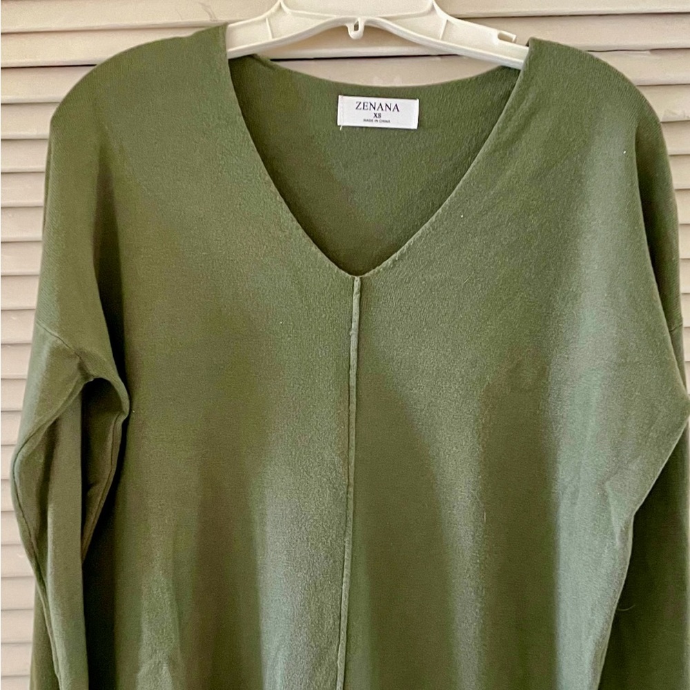 Zenana olive green sweater.